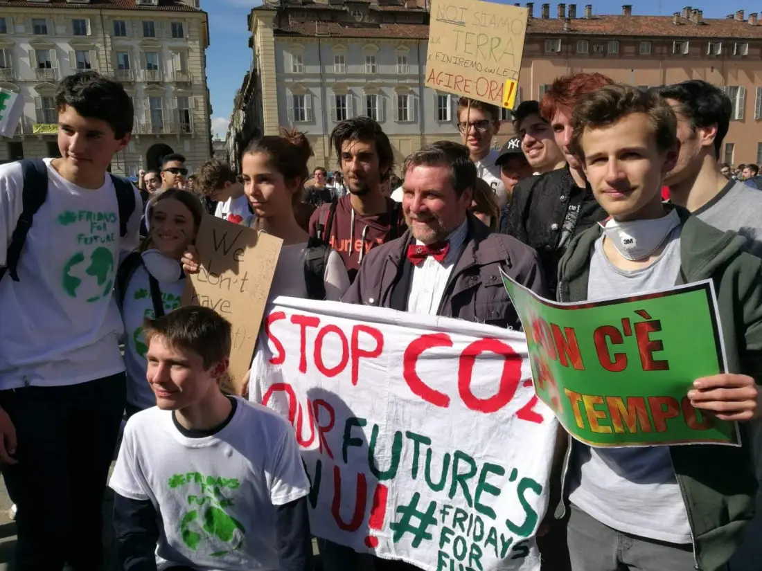 A Fridays for Future strike in Turin.